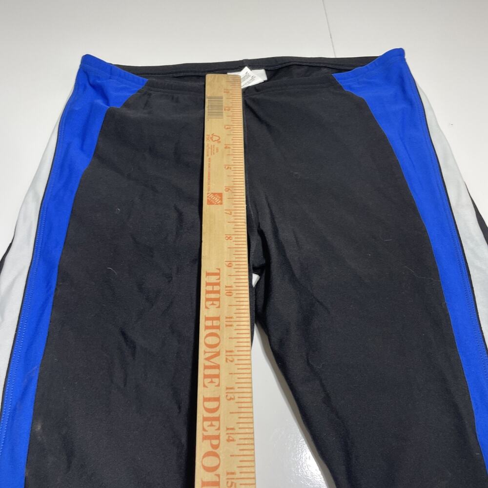 Mens Black wBlue White SPEEDO Competitive Swim Shorts 32 - Picture 6 of 11